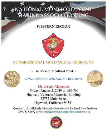 MPMA Congressional Gold Medal Mr.  Joseph Alexander 2019 Veteran